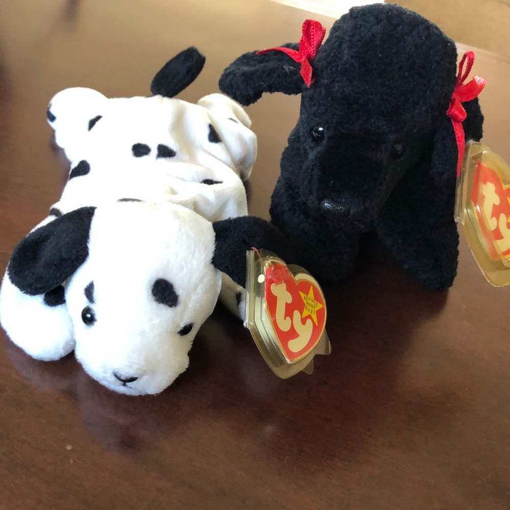 Beanie Babies 1996 Dotty and 1998 Gigi by Ty